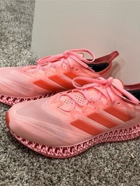 adidas Women’s Coral Pink Athletic Running Shoes 4DFWD